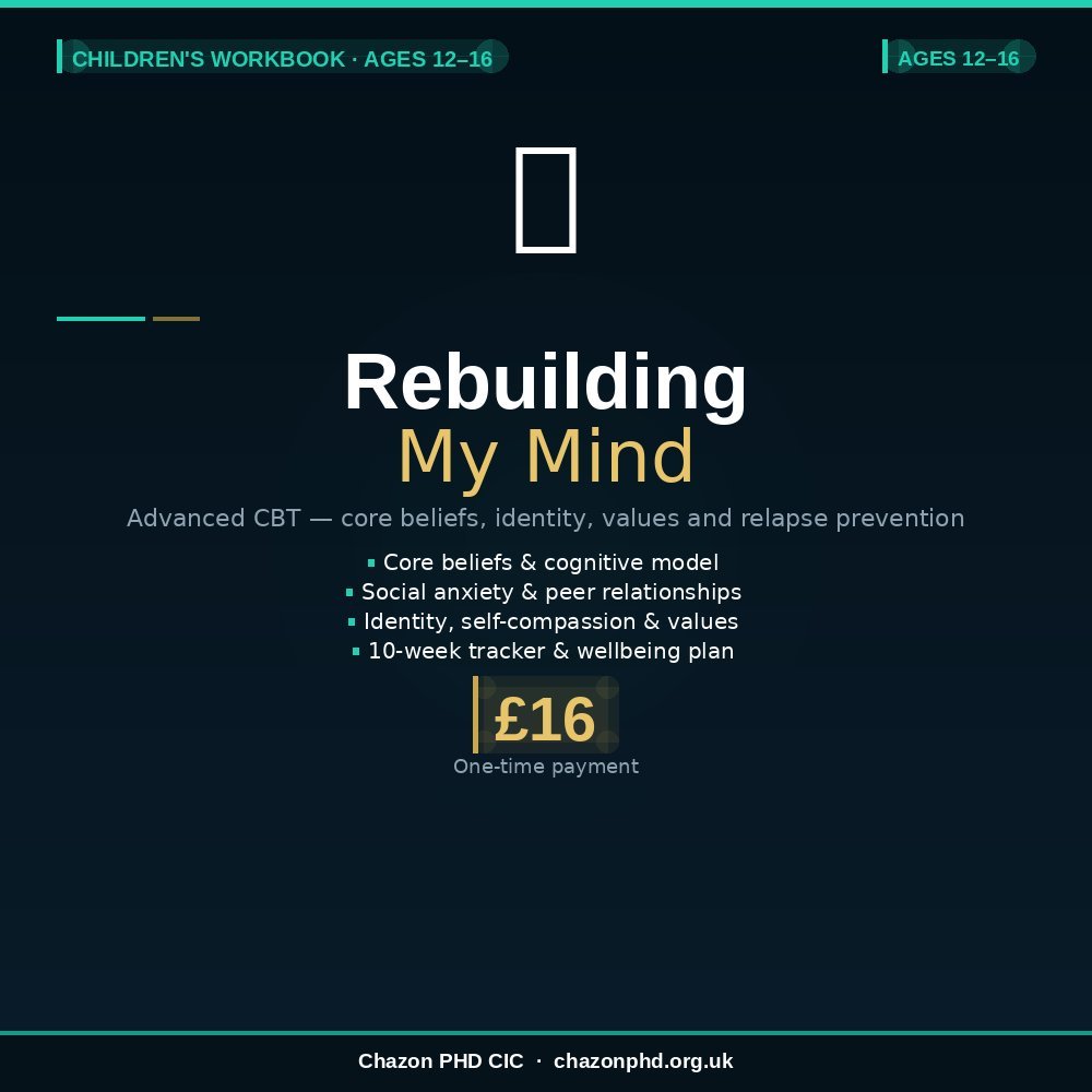 Rebuilding My Mind — CBT Workbook for Ages 12–16